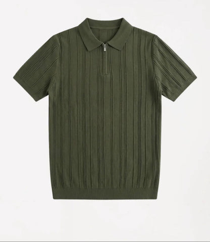 Camisa Polo Malha Meio Zíper