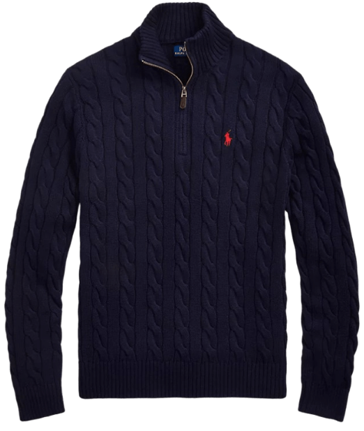 ACHETEZ 1 OBTENEZ 2 - Pull POLO RL en tricot avec fermeture éclair
