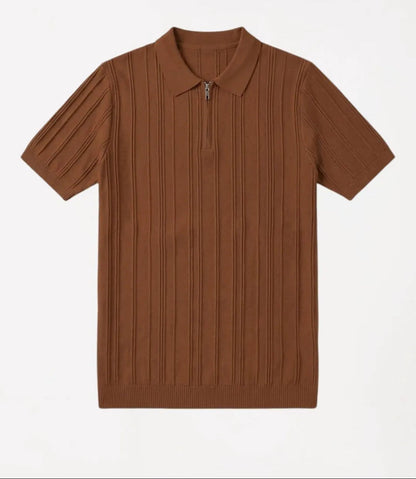 Camisa Polo Malha Meio Zíper