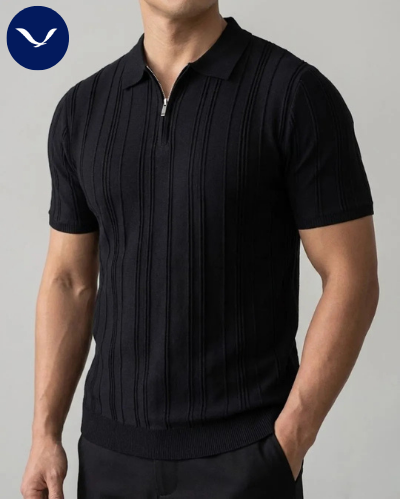 Camisa Polo Malha Meio Zíper